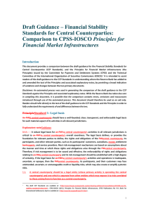 Draft Guidance – Financial Stability Standards for Central Counterparties: Principles for