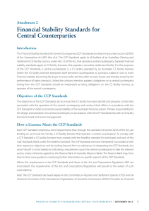 Financial Stability Standards for Central Counterparties Attachment 2 Introduction
