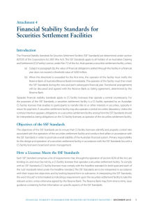 Financial Stability Standards for Securities Settlement Facilities Attachment 4 Introduction