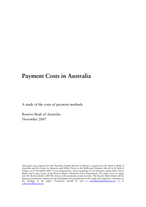 Payment Costs in Australia  Reserve Bank of Australia