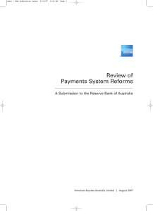 Review of Payments System Reforms