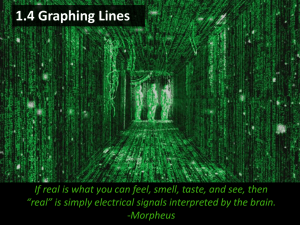 1.4 Graphing Lines
