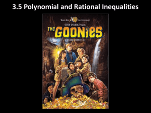 3.5 Polynomial and Rational Inequalities
