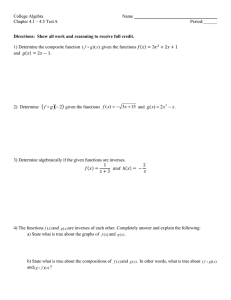 College Algebra  Name Chapter 4.1 – 4.5 Test A