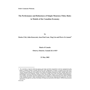 The Performance and Robustness of Simple Monetary Policy Rules
