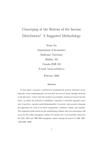 Converging at the Bottom of the Income Distribution? A Suggested Methodology