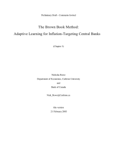 The Brown Book Method: Adaptive Learning for Inflation-Targeting Central Banks