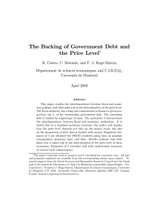 The Backing of Government Debt and the Price Level