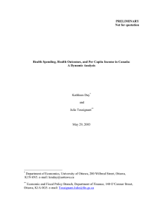 PRELIMINARY Not for quotation A Dynamic Analysis