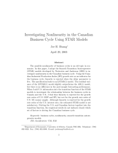 Investigating Nonlinearity in the Canadian Business Cycle Using STAR Models
