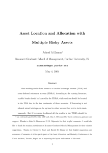 Asset Location and Allocation with Multiple Risky Assets