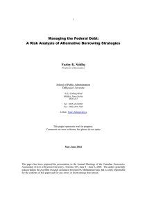 Managing the Federal Debt: A Risk Analysis of Alternative Borrowing Strategies