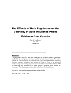 ________________________  The Effects of Rate Regulation on the