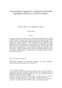 Non-parametric Approaches to Education and Health Expenditure Efficiency in OECD Countries