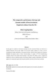 The comparative performance of dynamic models of firm investment: