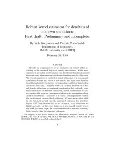 Robust kernel estimator for densities of unknown smoothness