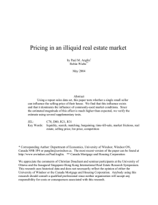 Pricing in an illiquid real estate market