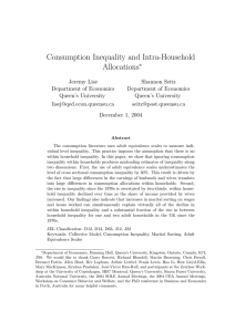 Consumption Inequality and Intra-Household Allocations