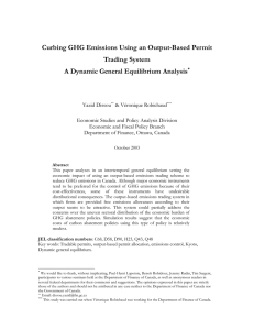 Curbing GHG Emissions Using an Output-Based Permit Trading System