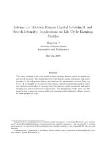 Interaction Between Human Capital Investment and