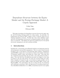 Dependence Structure between the Equity Market and the Foreign Exchange Market{A