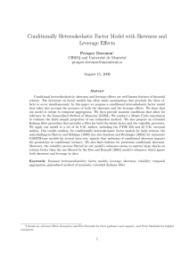 Conditionally Heteroskedastic Factor Model with Skewness and Leverage Effects Prosper Dovonon