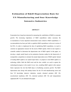 Estimation of R&amp;D Depreciation Rate for US Manufacturing and four Knowledge