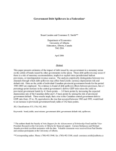 Government Debt Spillovers in a Federation