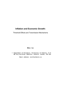 Inflation and Economic Growth:  Min Li Threshold Effects and Transmission Mechanisms