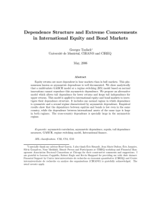 Dependence Structure and Extreme Comovements in International Equity and Bond Markets