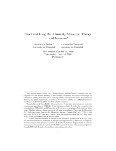 Short and Long Run Causality Measures: Theory and Inference