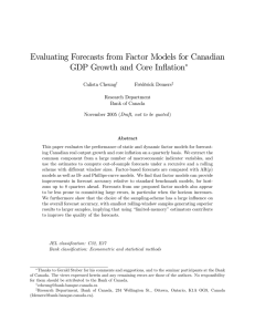 Evaluating Forecasts from Factor Models for Canadian