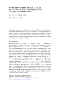 COINCIDENCE THEOREMS FOR FAMILIES OF MULTIMAPS AND THEIR APPLICATIONS TO EQUILIBRIUM PROBLEMS