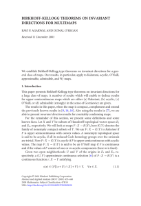BIRKHOFF-KELLOGG THEOREMS ON INVARIANT DIRECTIONS FOR MULTIMAPS