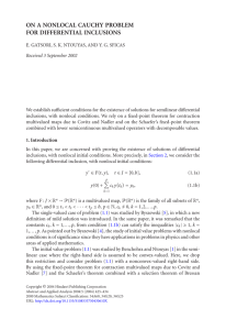ON A NONLOCAL CAUCHY PROBLEM FOR DIFFERENTIAL INCLUSIONS