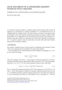 LOCAL SOLVABILITY OF A CONSTRAINED GRADIENT SYSTEM OF TOTAL VARIATION