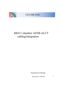 ME4/1 chamber AFEB-ALCT cabling/integration US CMS EMU Prepared by N.Bondar