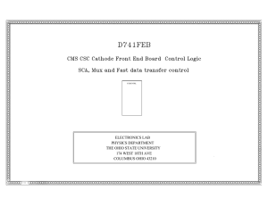 ELECTRONICS LAB PHYSICS DEPARTMENT THE OHIO STATE UNIVERSITY 174 WEST 18TH AVE