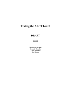 Testing the ALCT board DRAFT  02/27/02