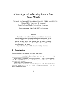 A New Approach to Drawing States in State Space Models