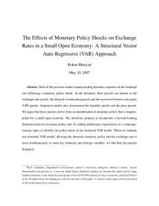 The Effects of Monetary Policy Shocks on Exchange