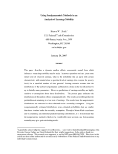 Using Semiparametric Methods in an Analysis of Earnings Mobility  Shawn W. Ulrick