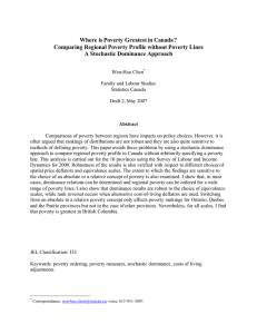 Where is Poverty Greatest in Canada? A Stochastic Dominance Approach