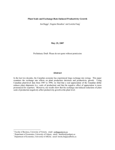 Plant Scale and Exchange-Rate-Induced Productivity Growth May 25, 2007 Abstract