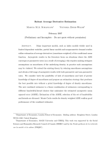 Robust Average Derivative Estimation Marcia M.A. Schafgans Victoria Zinde-Walsh February 2007