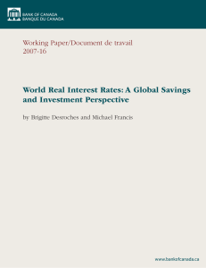 World Real Interest Rates: A Global Savings and Investment Perspective 2007-16