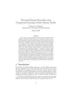 Detecting Housing Submarkets using Unsupervised Learning of Finite Mixture Models