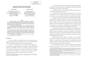 To answer the research question, the present paper brings together... from two main sources (micro data bases): the Multinational Time... Intergenerational Private Transfers in Canada