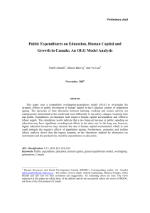 Public Expenditures on Education, Human Capital and Preliminary draft