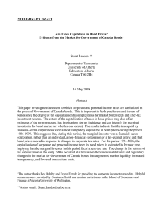 PRELIMINARY DRAFT  Are Taxes Capitalized in Bond Prices?